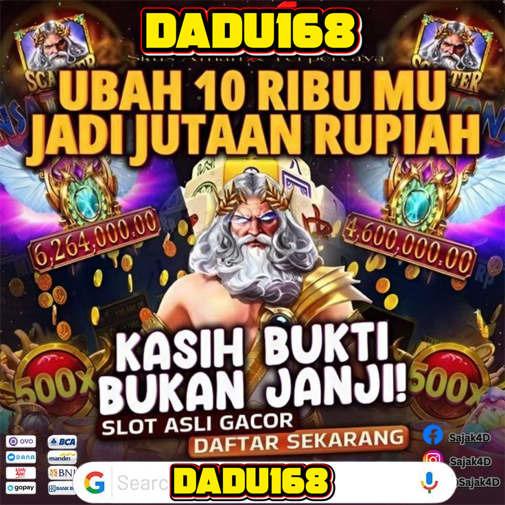 Dadu168 | Situs Slot Mengubah 10rb Menjadi Jutaan Rupiah by Hey siriusly